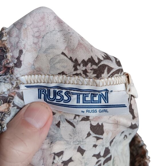 Small Vintage Women's Skirt True Boho Midi Skirt Ruffle Hem Elastic Waist Russ - Picture 4 of 6